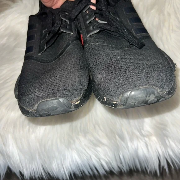 Adidas NMD R1 Core Men’s Black/Solar Red Sneaker Sz 11 - Picture 8 of 12